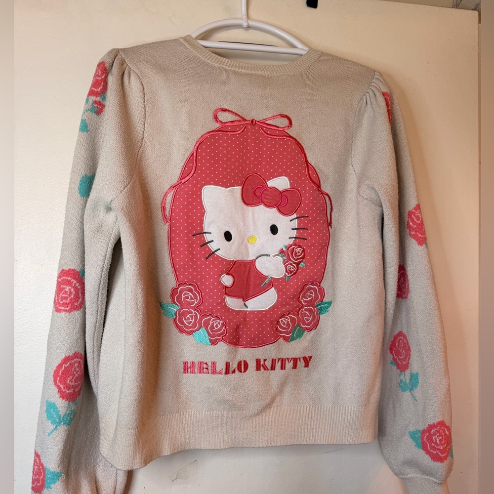 Hello Kitty Sanrio Coquette Layered Illusion Sweater Large